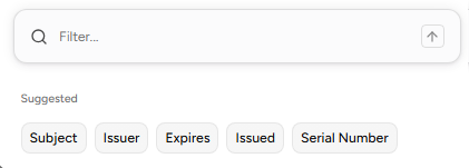Filter suggestions
